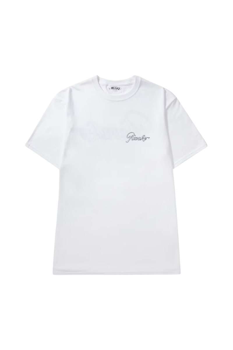 Awake NY Unisex White Printed T-Shirt