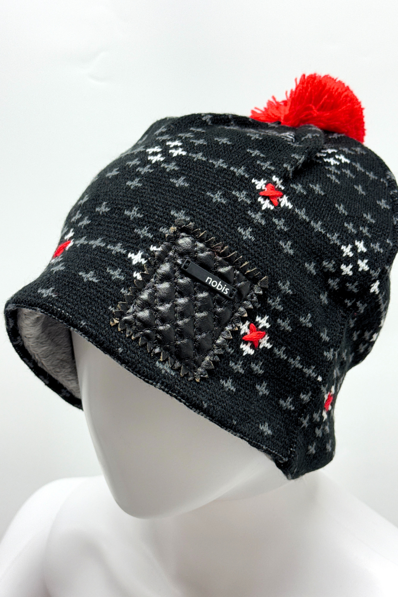 Nobis Wool Beanie - Black/Red