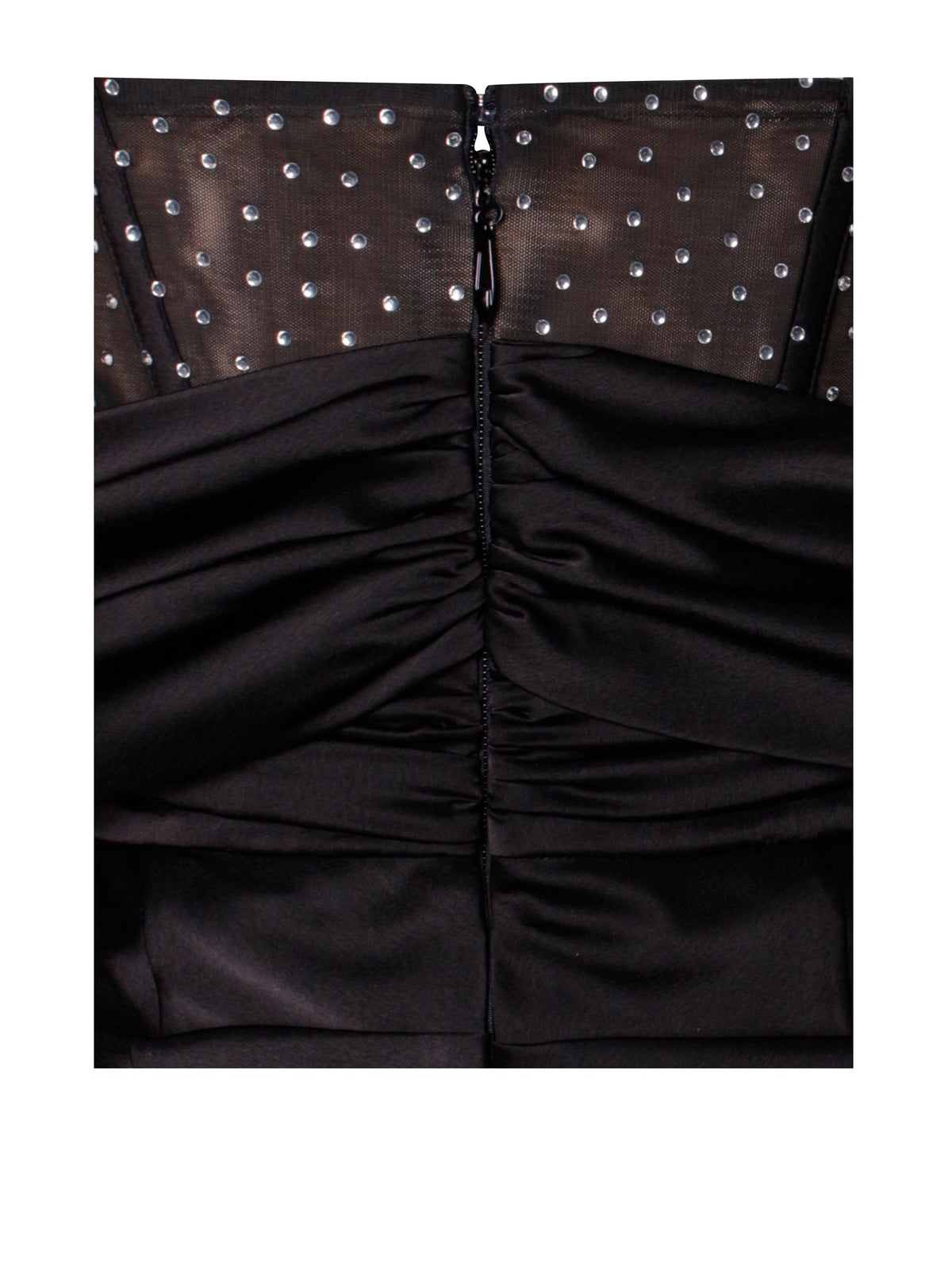 Stella Black Off Shoulder Crystal Corset Satin Gown (Archive Sale)