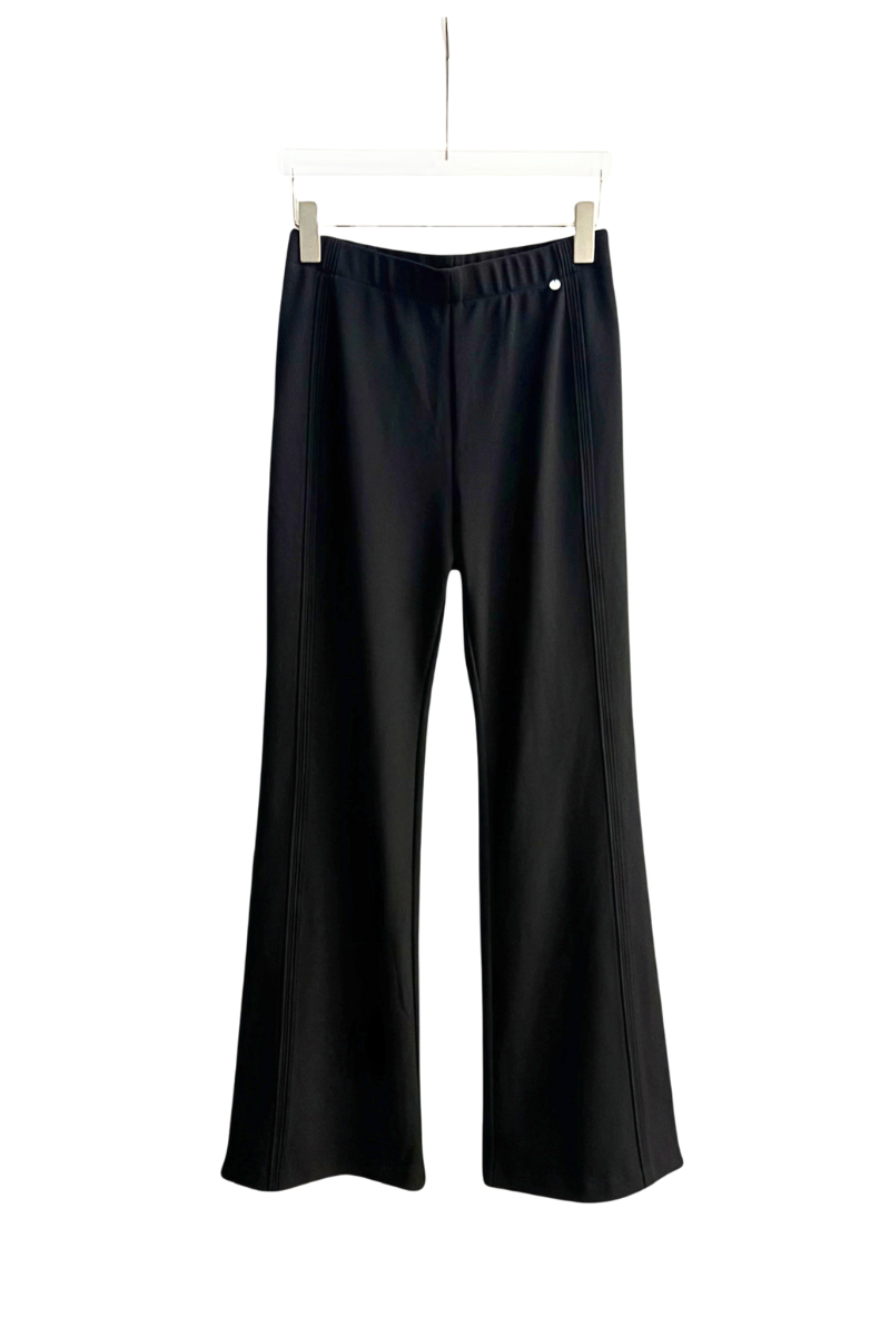 Max Simple Micro-flare Stretch Pants Black