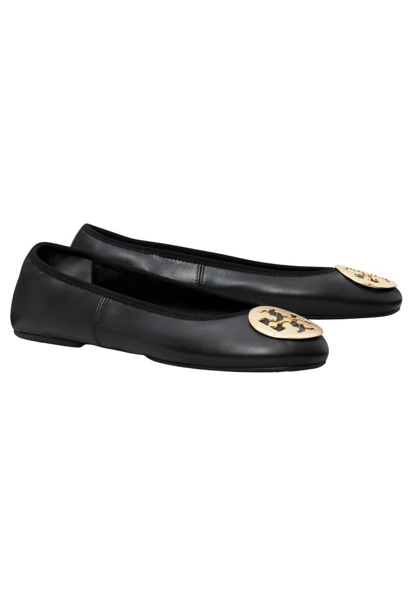 Tory Burch Minnie Travel Ballet Perfect Black/Gold 177201-013