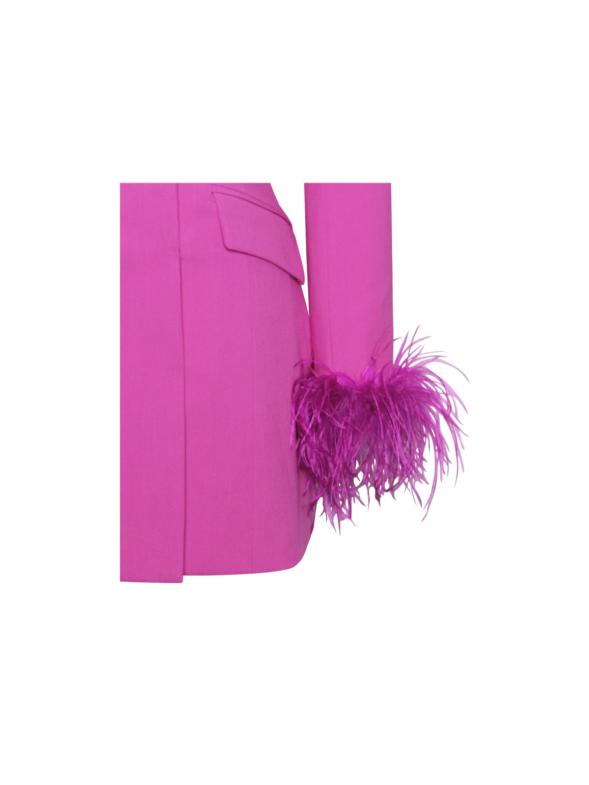 Madeline Fuchsia Feather Trim Blazer Dress (Archive Sale)