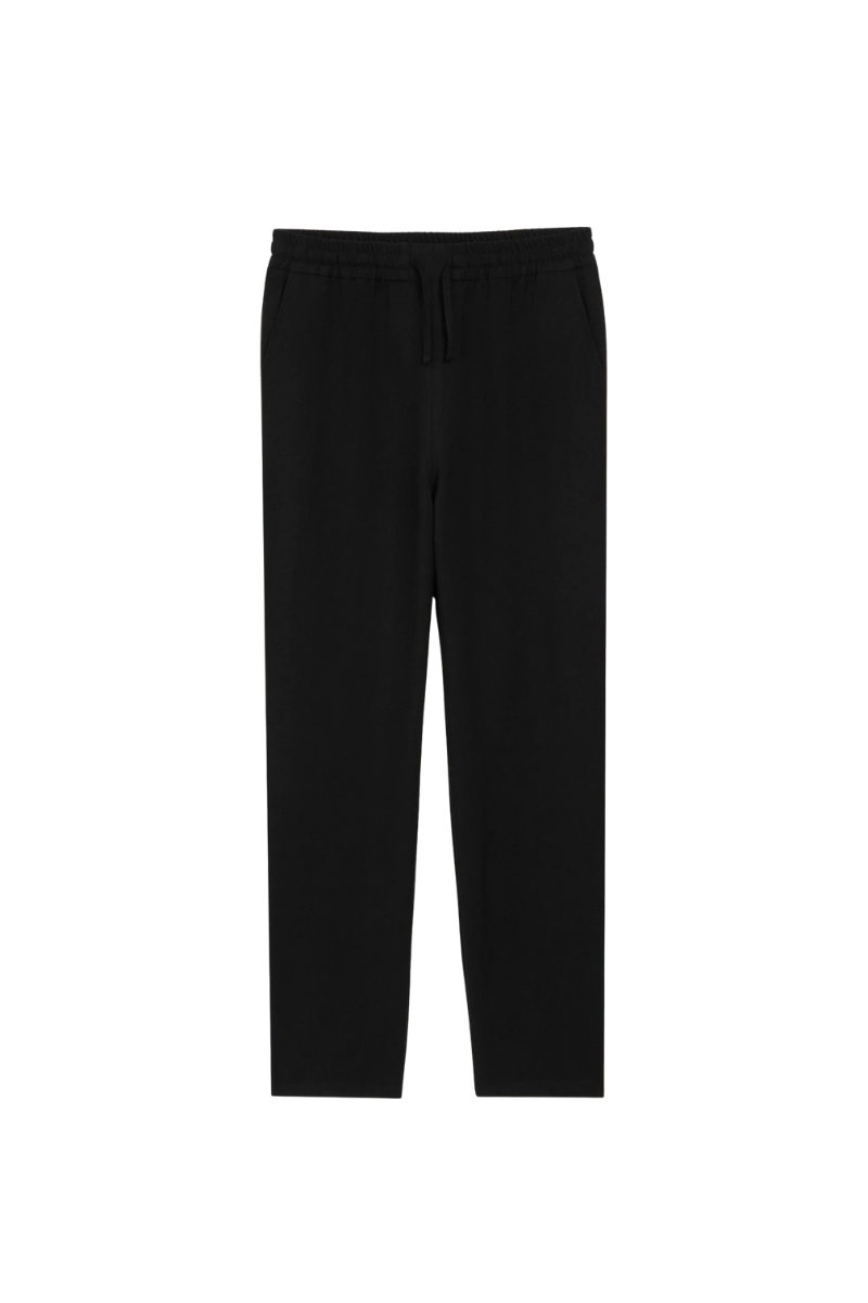 【美品】ami Parisブラック チノパン Ami Paris Blended Linen Elasticated Waist Trousers-Black