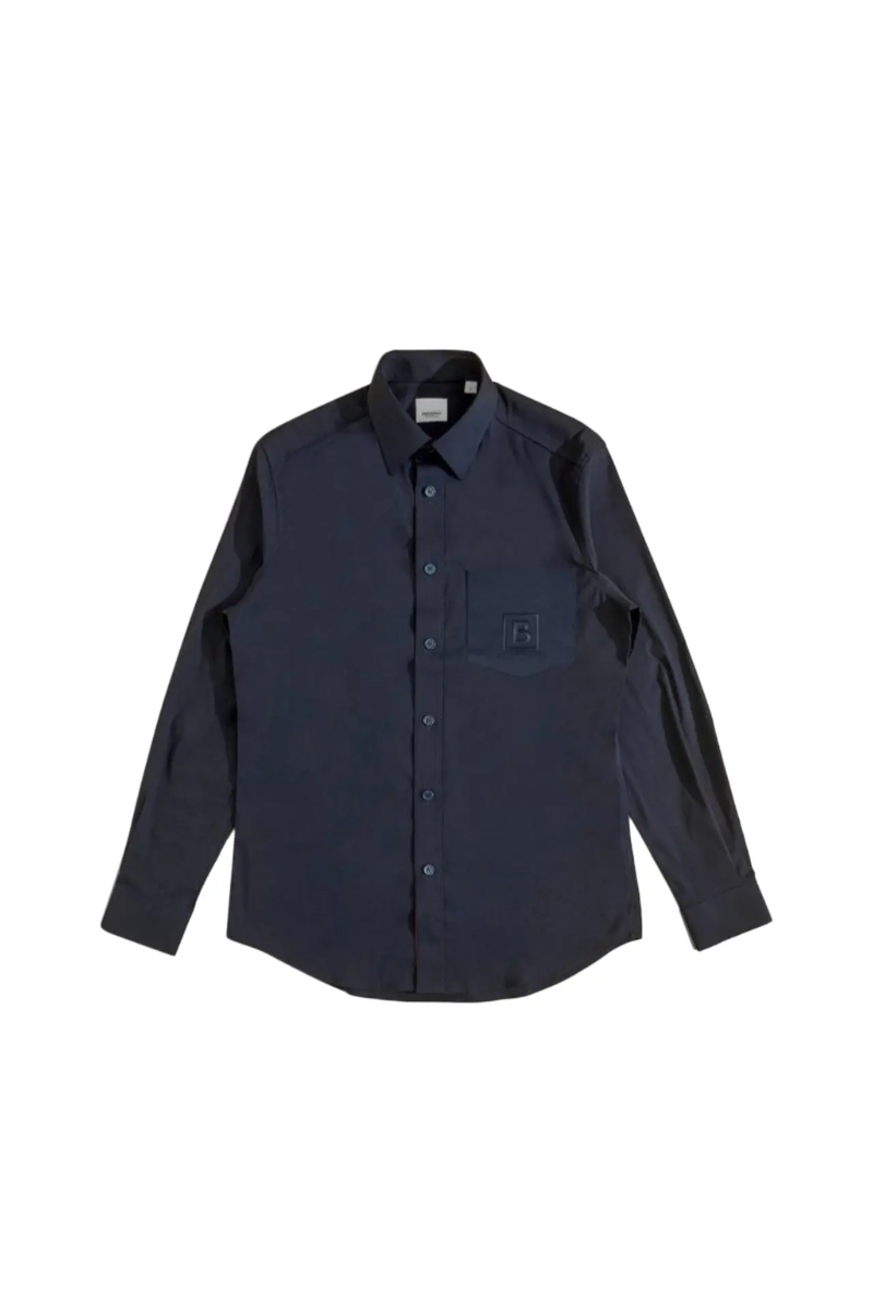 Burberry  Men's  Navy Cotton Shirt