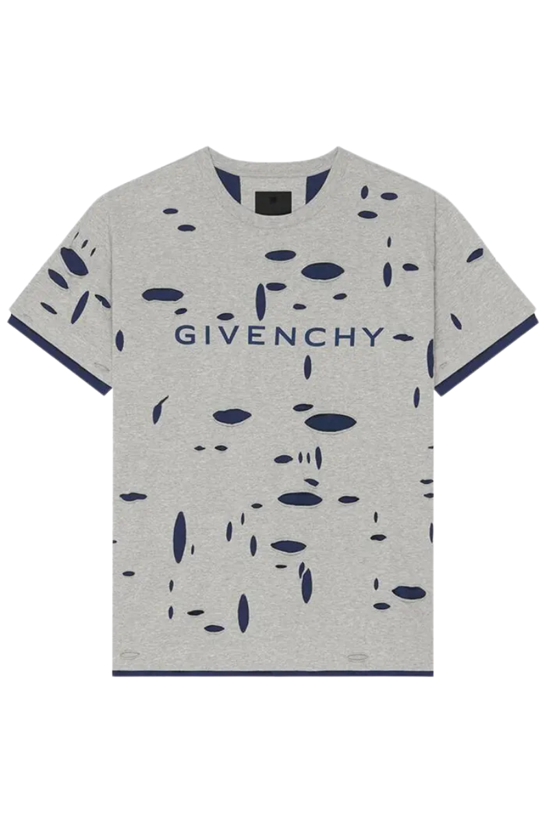 Givenchy Oversized Fit T-Shirt Grey/Blue BM716N3YK1