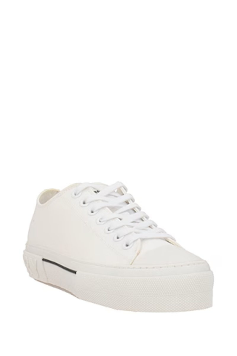 Burberry Men's Logo Detail Cotton Sneakers Neutral White