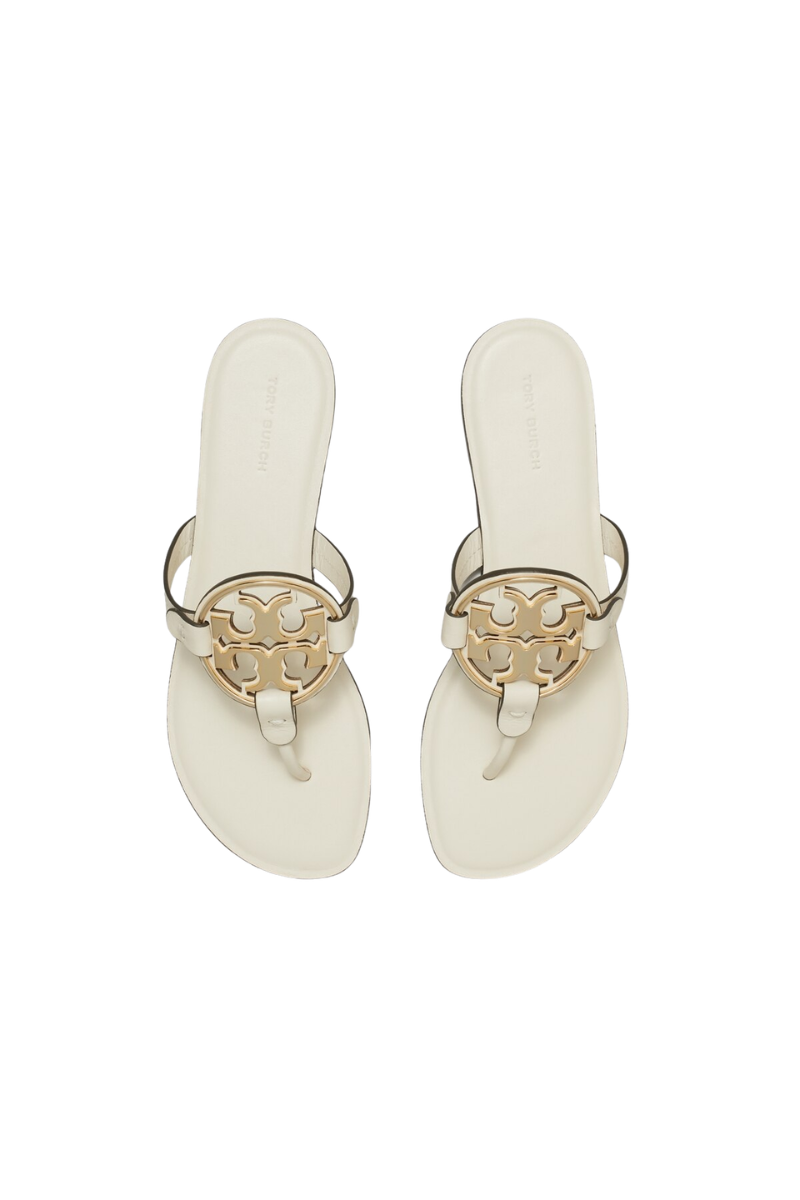 Tory Burch Metal Miller Slippers Light Cream / Gold 167568100