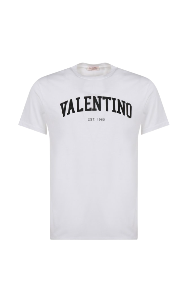 Valentino T-Shirt In Cotone Con Stampa Valentino Bianca 2V3MG13D964A01