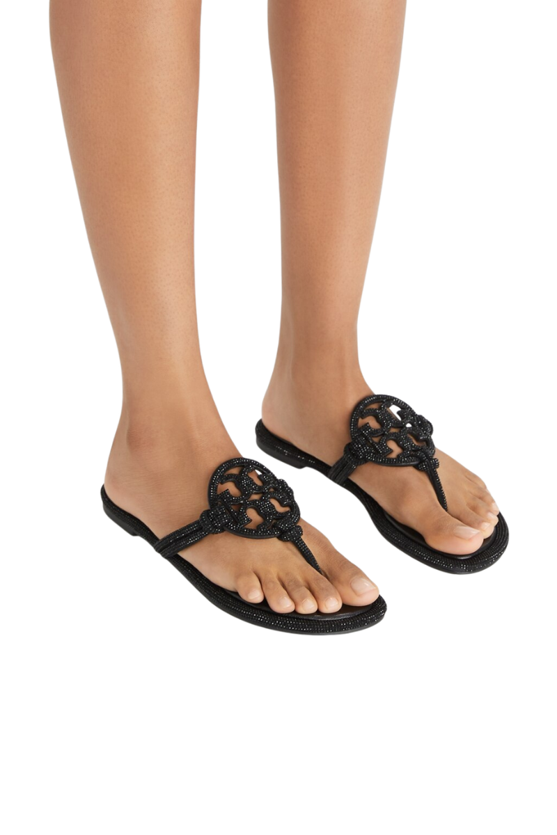Tory Burch Miller Knotted Pave Slippers Cocoa 152177201