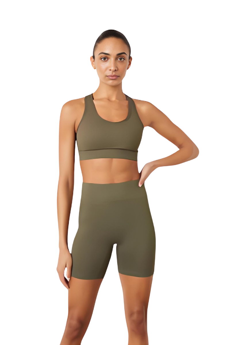 Bandier Center Stage 6In Biker Short Grape Leaf BRS27950
