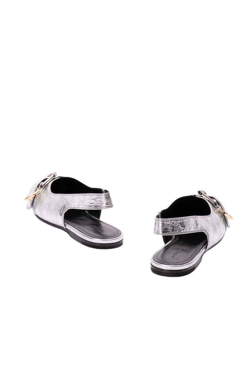 Givenchy Voyou Slingback Flat_Silvery