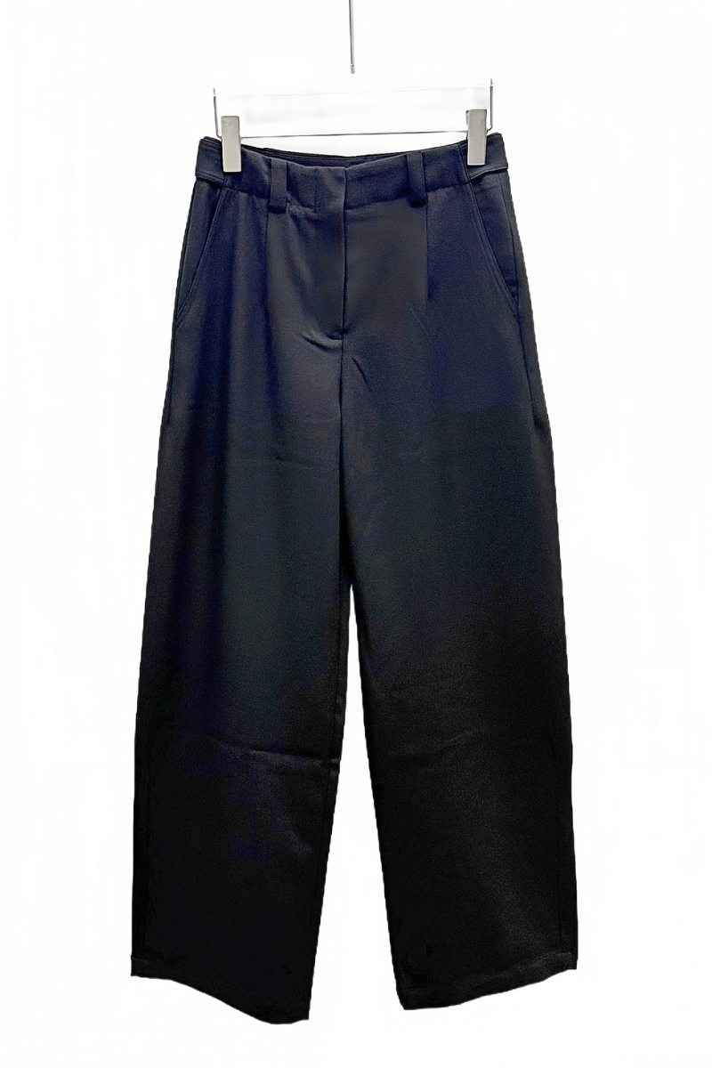 Max Simple Relaxed Suit Pants Black
