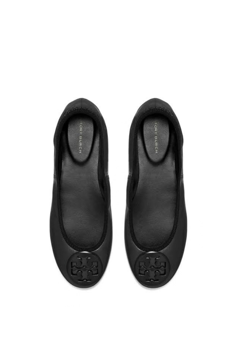 Tory Burch Reva Travel Ballet Nappa Leather Perfect Black / Perfect Black 177204-006