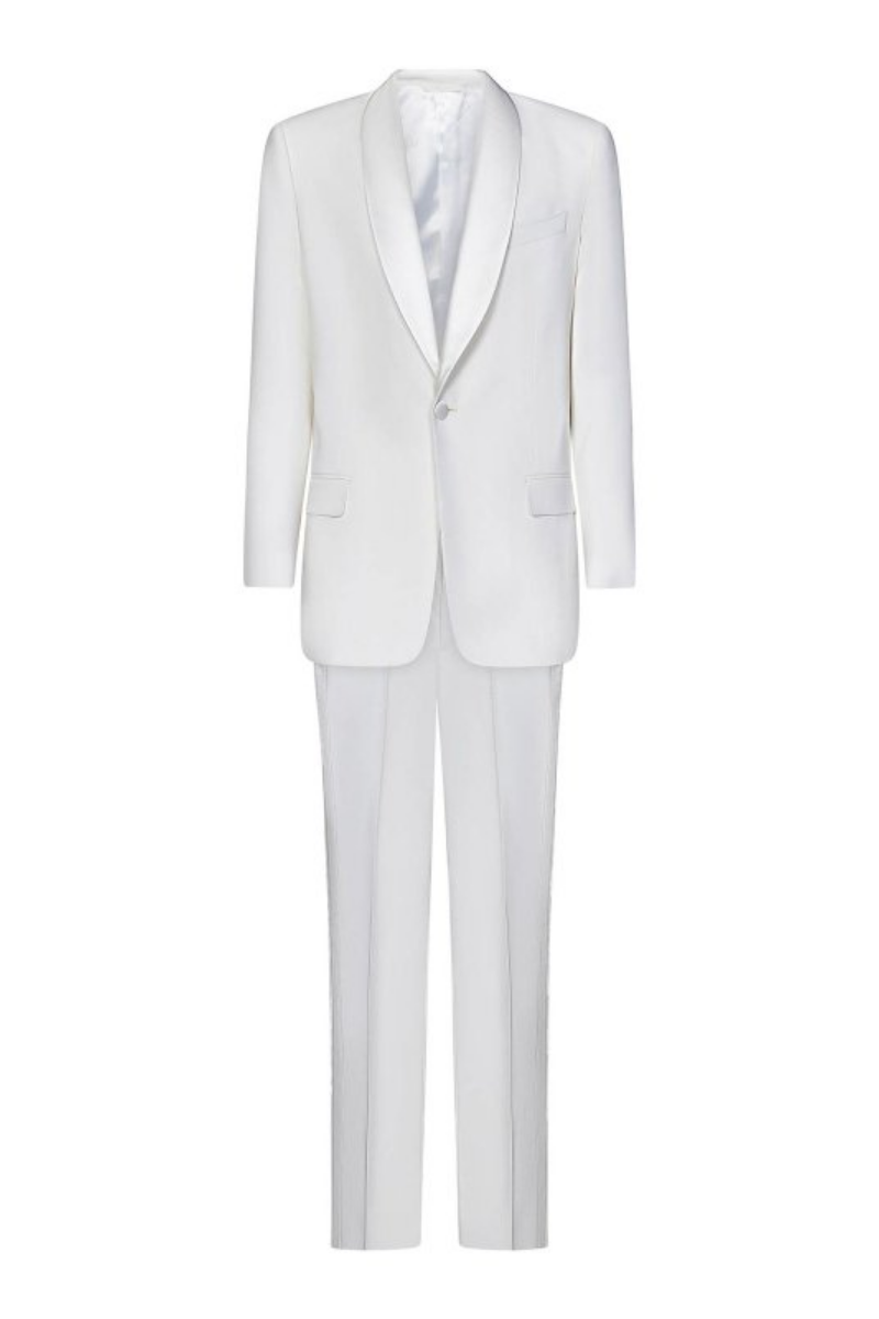 Givenchy Shawl Lapel Jacket_White