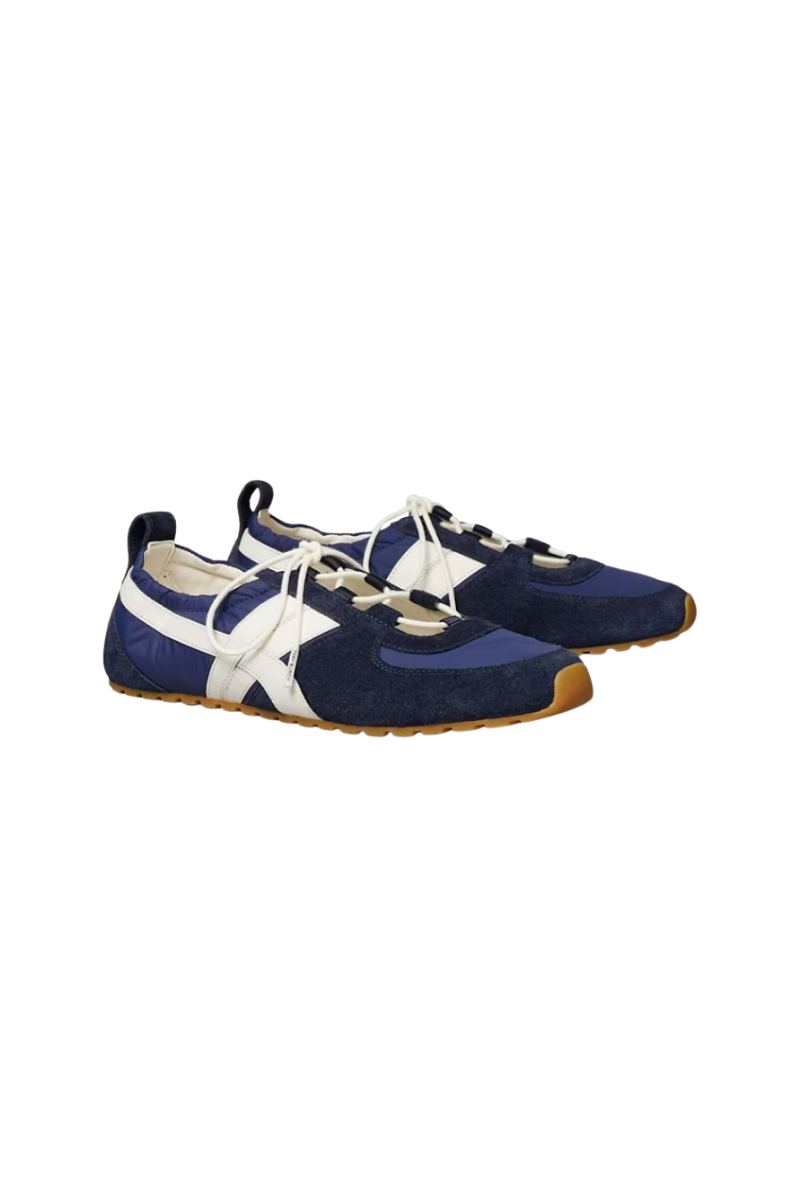 Tory Burch Hank Ballet Sneaker Nylon And Suede Tory Navy / Blanc / Tory Navy 180583-400