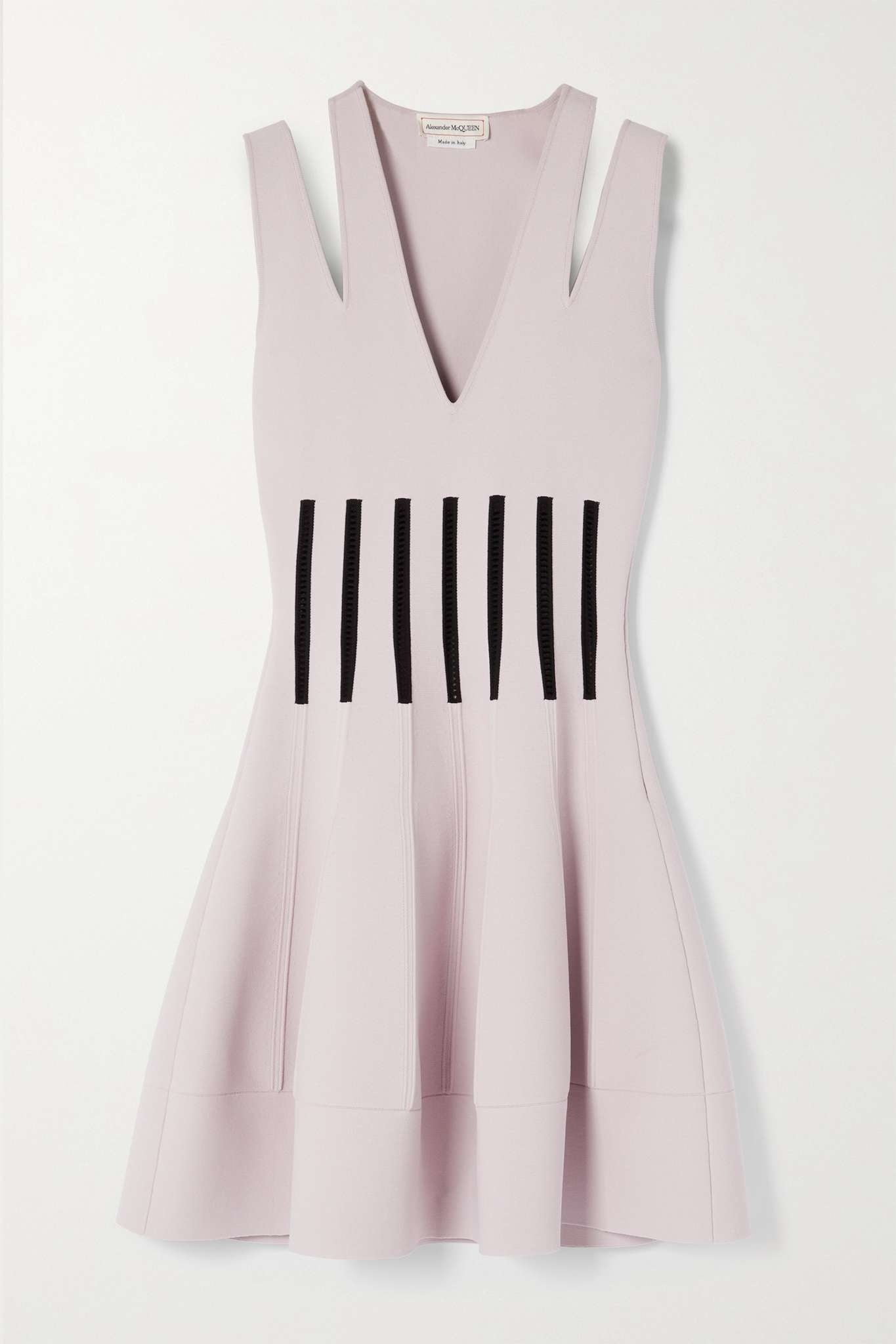 Alexander McQueen Embroidered Corset Fit & Flare Midi Dress