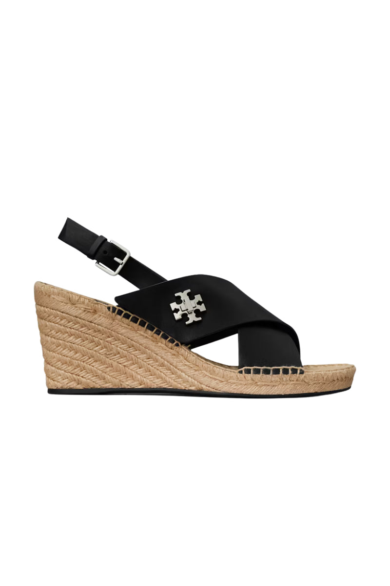 Tory Burch Turnlock Wedge Espadrille 85Mm Perfect Black
179470-006
