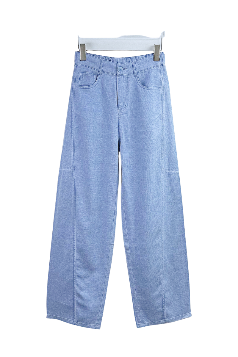 Max Simple Lyocell Casual Pants Blue