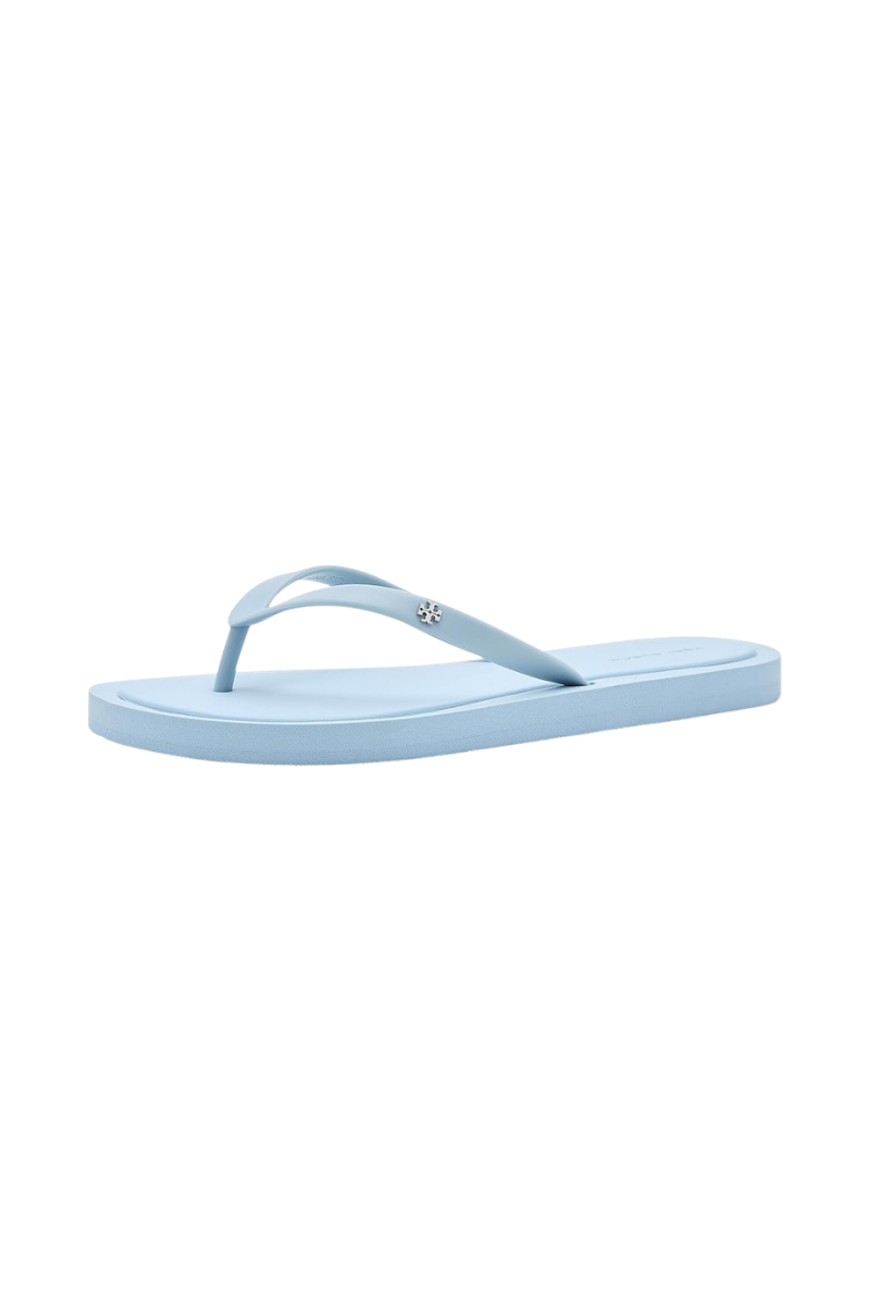 Tory Burch Kira Padded Flip Flop Tpu Aria Blue / Silver 162307-101