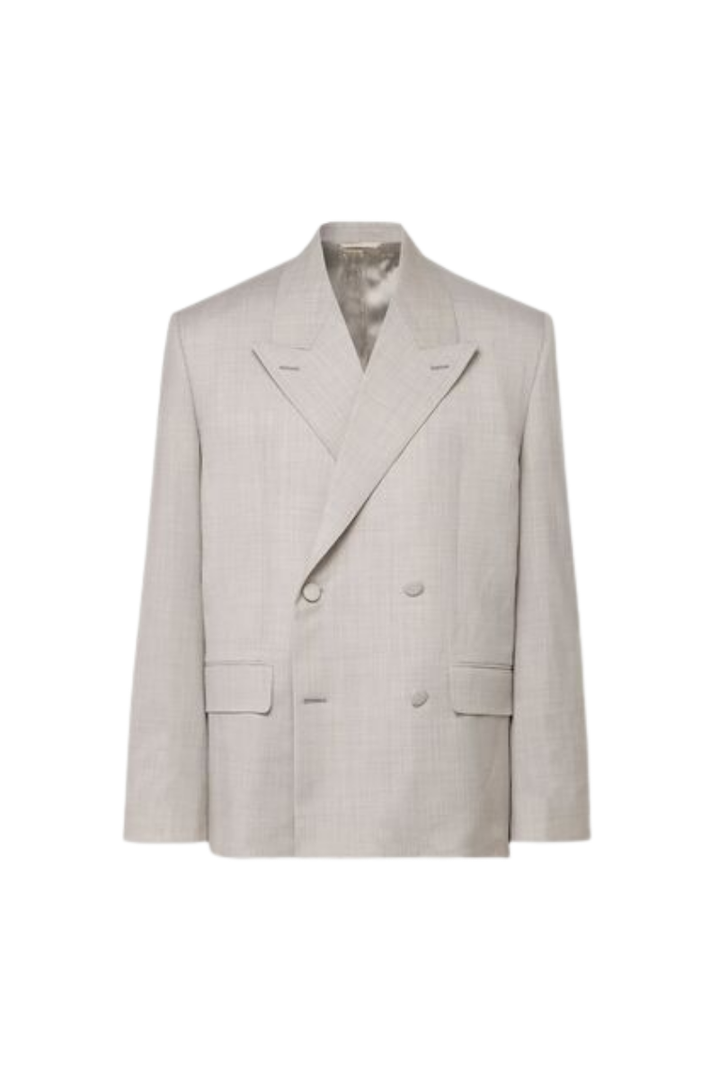 Givenchy Peak Lapel Double Breasted Jacket_Chalk White