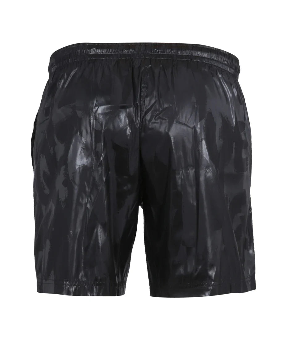 Alexander McQueen  Men's McQueen Graffiti Swim Shorts in Black