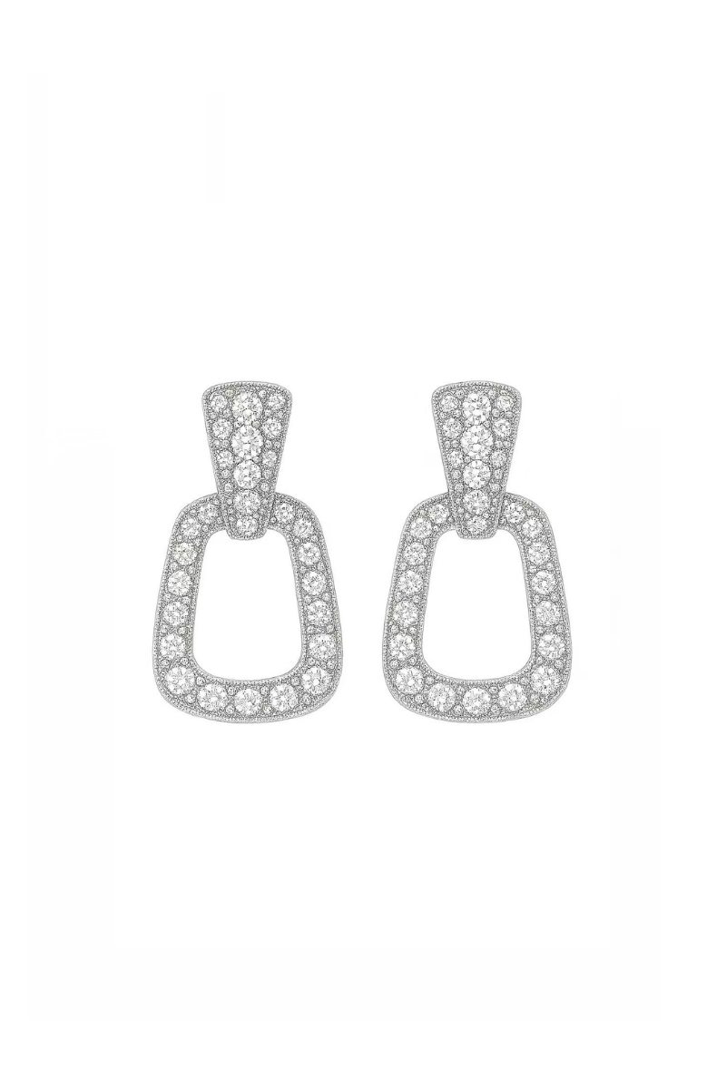Manner Jewelry Diamond-Pavé Trapezoid Drop Earrings