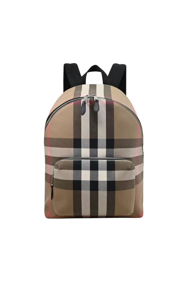 Burberry Jeff Check Backpack in Khaki