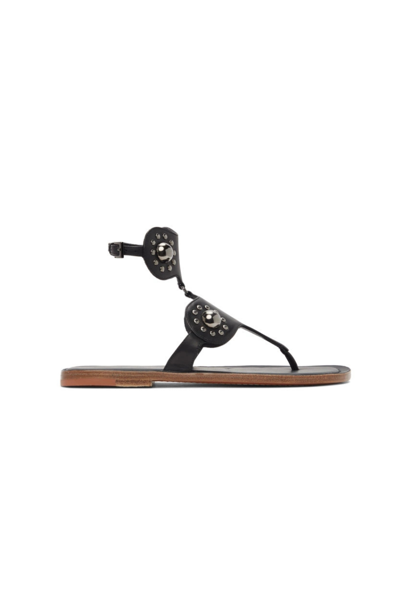 Alaia Women’s METAL DETAILSSPARTIATE SANDALS-Black
