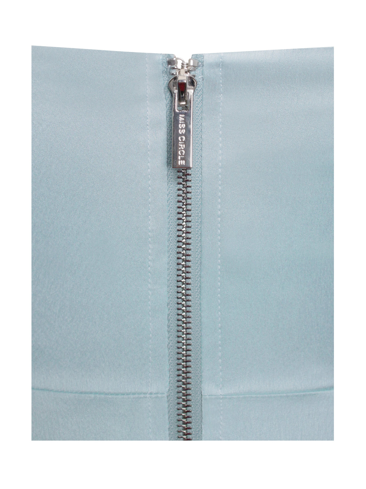 Elayna Pale Blue Strappy Satin Corset High Slit Gown (Archive Sale)