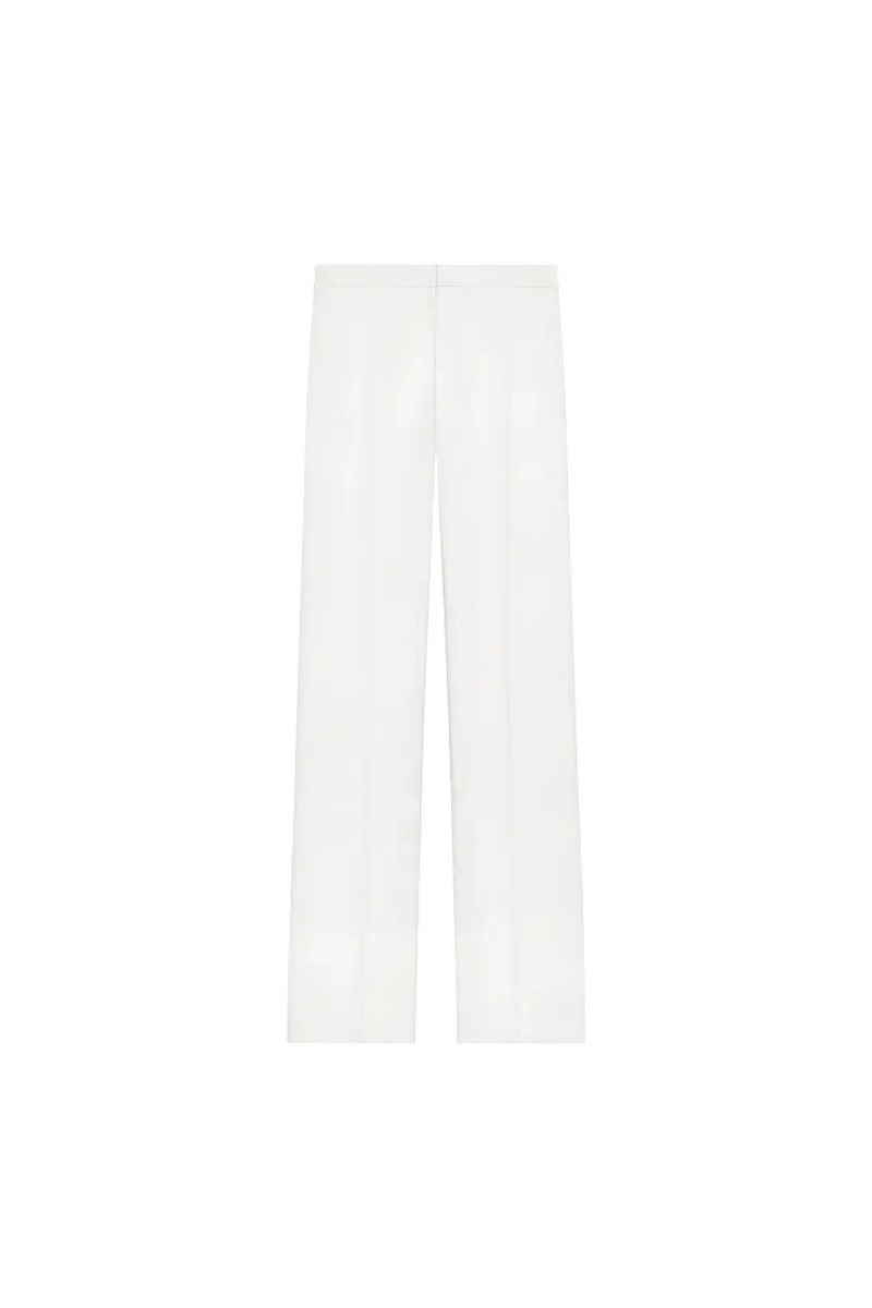 Givenchy Tailored Pants in Wool and Mohair, back view of white tailored pants with classic fit.