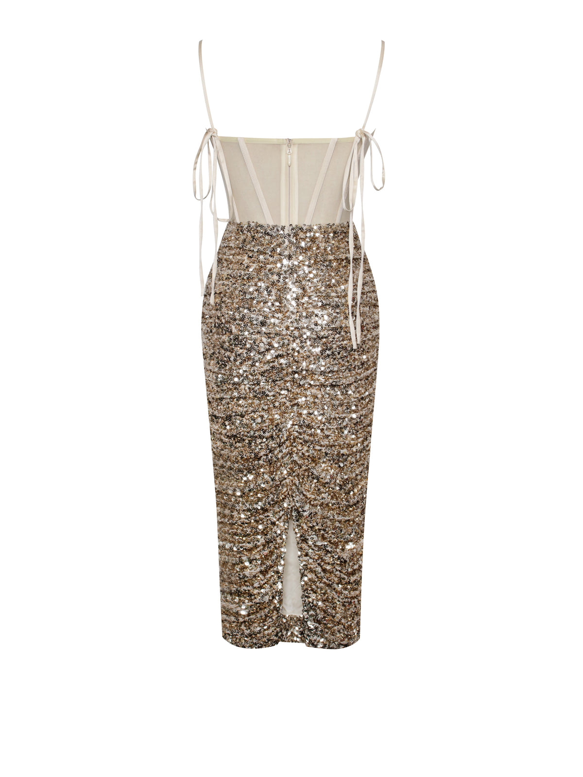 Layla Gold Sequin Corset Dress (Archive Sale)