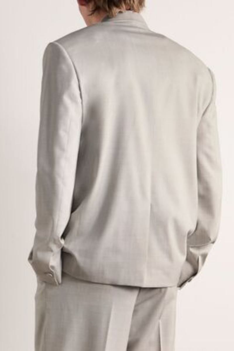 Givenchy Peak Lapel Double Breasted Jacket_Chalk White