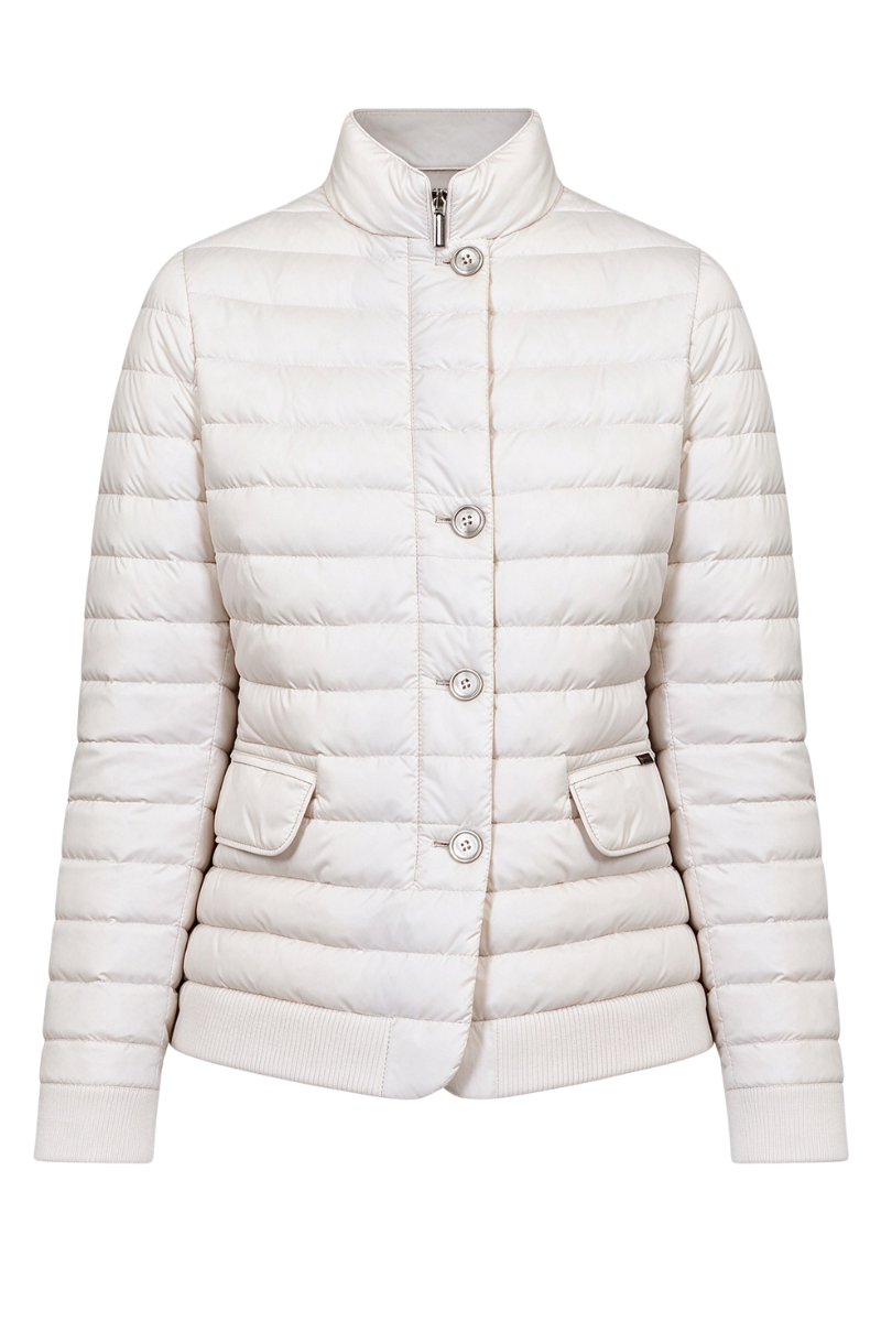 MooRER AISHA-S3 Short Quilted Jacket Ivory