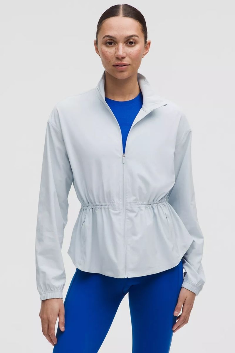 Lululemon UV-Protective Cinch-Waist Running Jacket-Starch Blue
