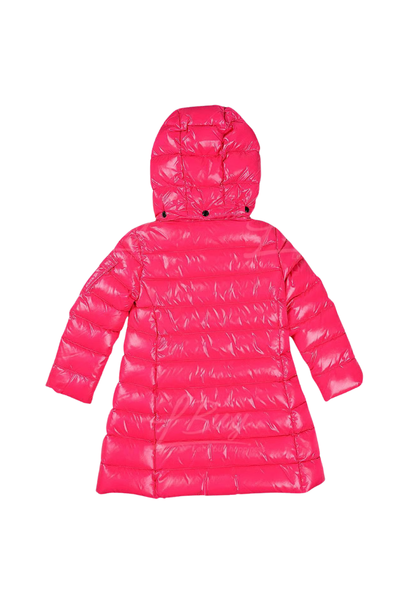 Moncler Kids MOKA GIUBBOTTO Long Down Jacket in Fuchsia