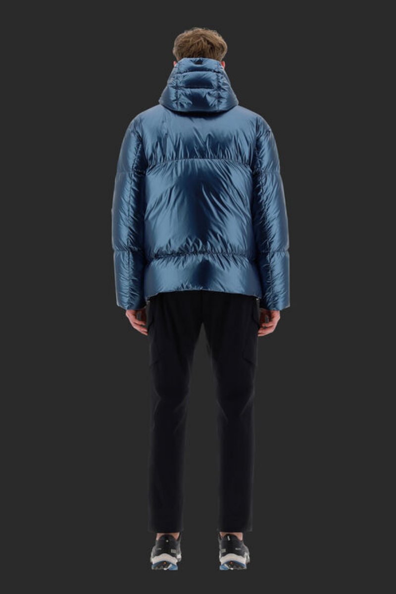 Herno Men's Laminar Bomber Jacket in Indian Blue