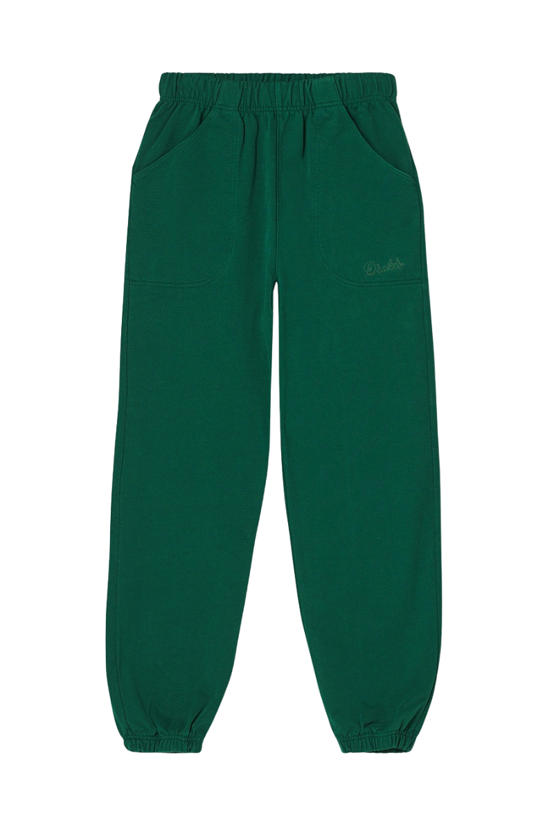 Drake's Cotton Jogging Bottoms in Green, made from 100% cotton for comfort and a relaxed fit.