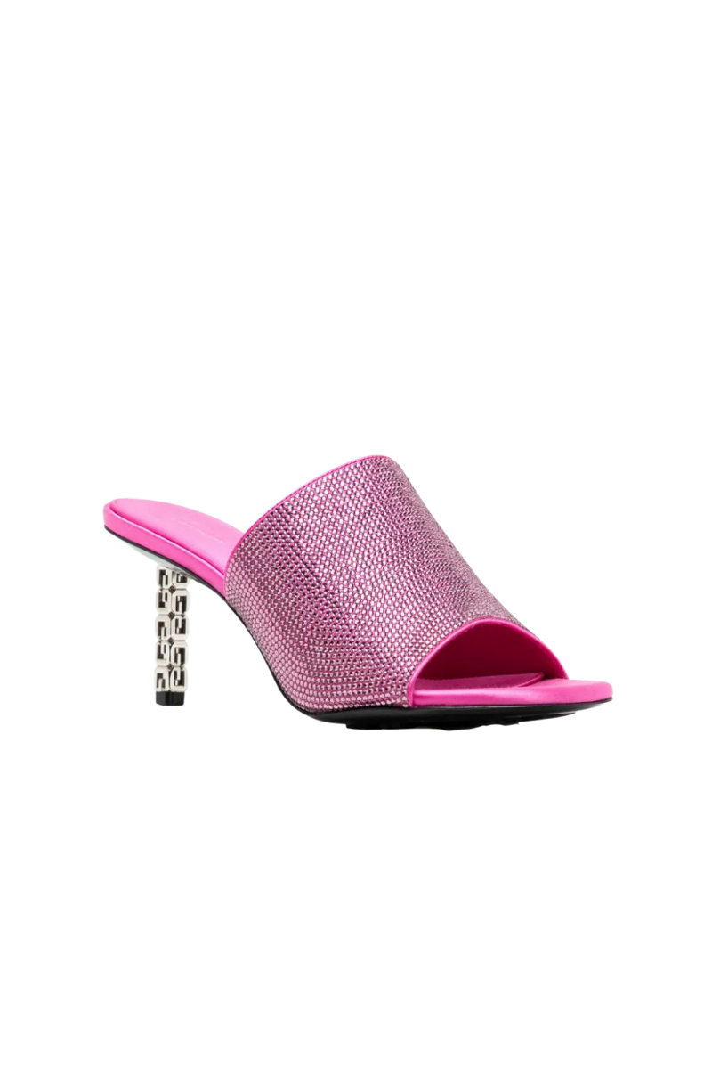 Givenchy G Cube Mules Slim Heel 70Mm_Neon Pink