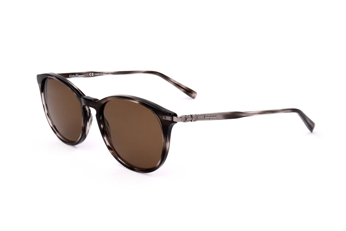 Salvatore Ferragamo  Brown Round Ladies Sunglasses  SF911S 003 53