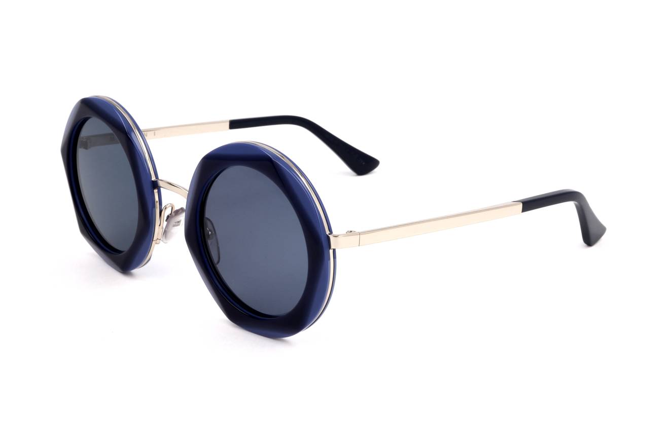 Marni Ladies Round Sunglasses Blue/Azure ME639S