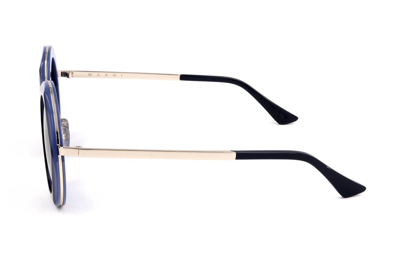 Marni Ladies Round Sunglasses Blue/Azure ME639S