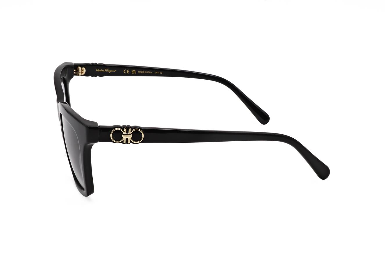 SALVATORE FERRAGAMO SF1027S 214 Sunglasses Black Frame Grey Gradient