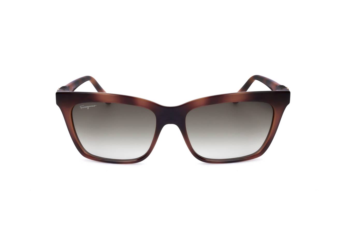 SALVATORE FERRAGAMO SF1027S 214 Sunglasses Tortoise Frame Grey Gradient