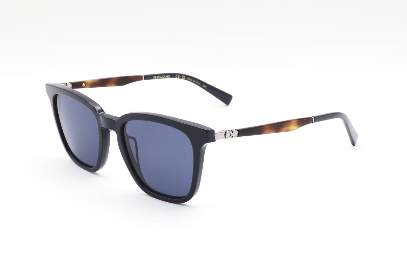 Salvatore Ferragamo SF1100S 414 Blue Navy Rectangular Sunglasses Men’s New