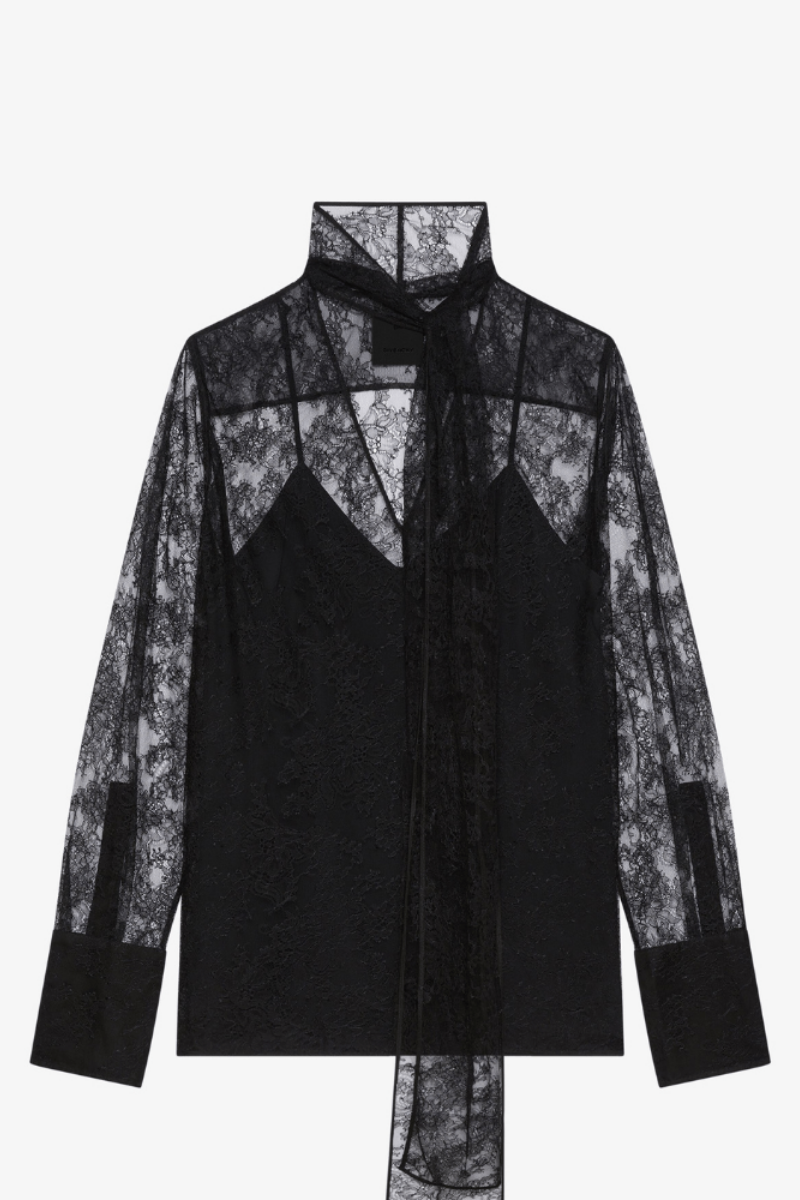 Givenchy Lavalliere Blouse_Black