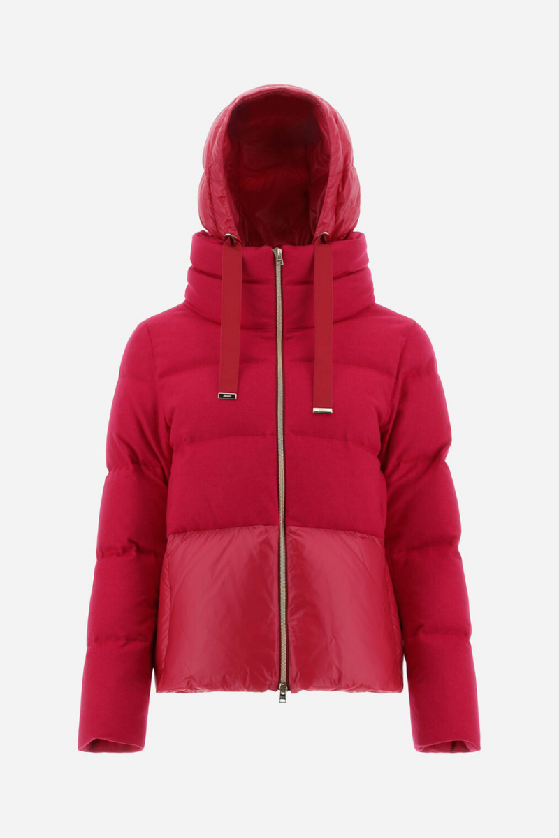 Herno Women's Cashmere Seta Piumino Corto Fuchsia