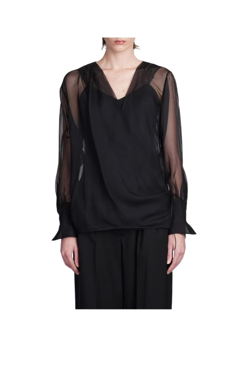 Givenchy Drapped Shirt Black BW618Q152V