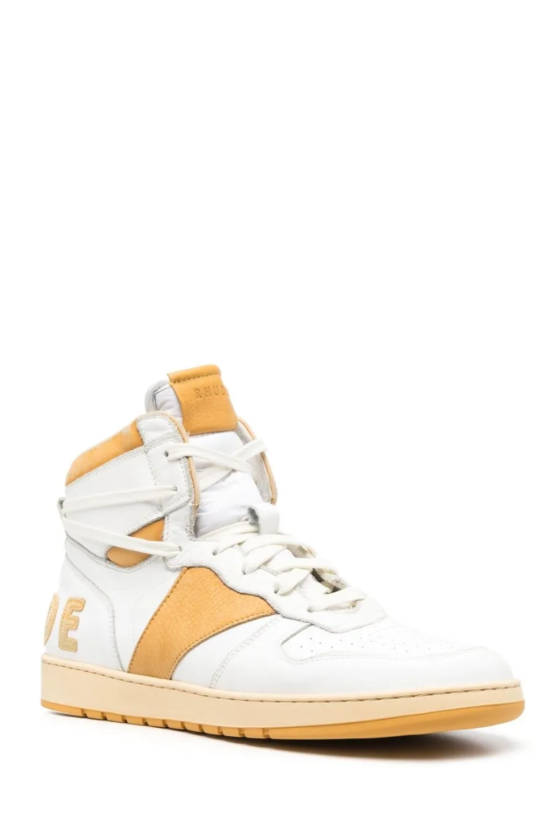Mens | RHUDE Rhecess-Hi Sneakers White/Orange