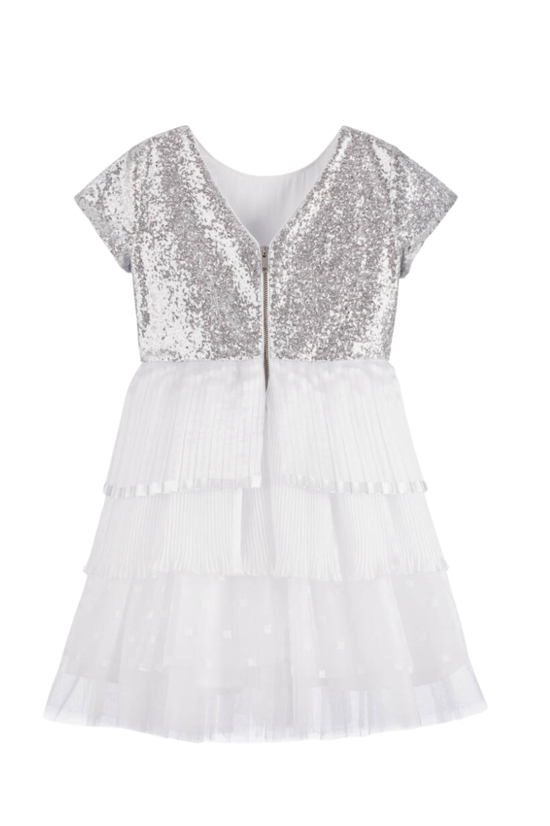 Givenchy Sequins Tulle Ceremony Dress Silvery BT2015T04T