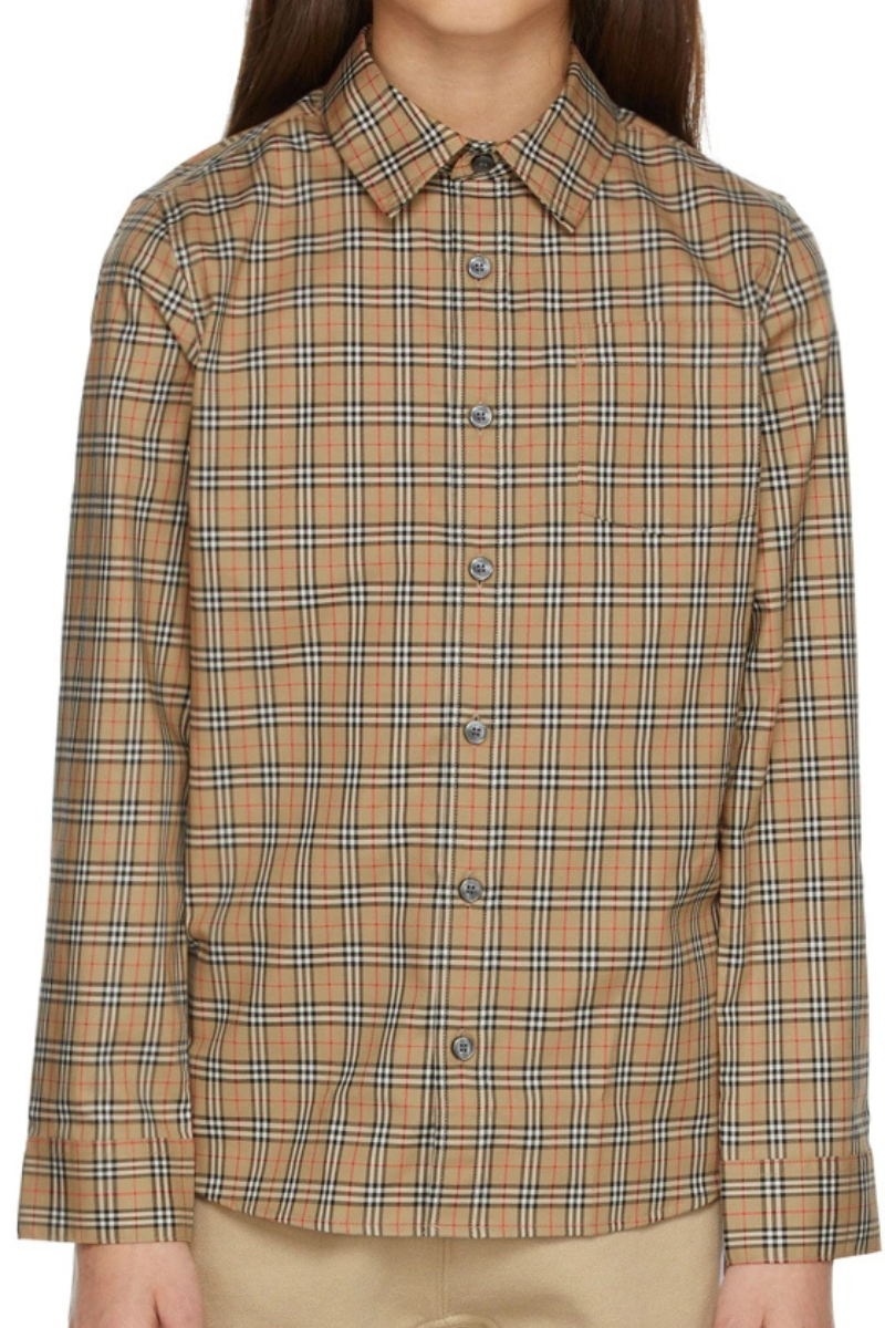 Burberry Kids Beige Vintage Check Shirt